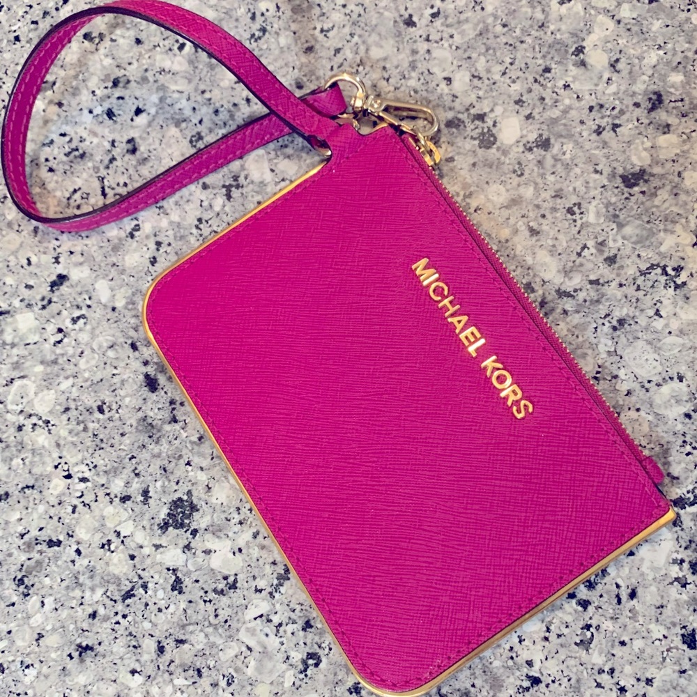 Michael Kors Leather Small Wristlet